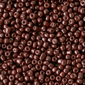 Glass seed beads 2mm port royal brown, 10 grams